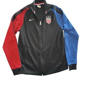 🇺🇸Nike USA N98‎ Full Zip Track Jacket Red Blue Black Soccer Large✨